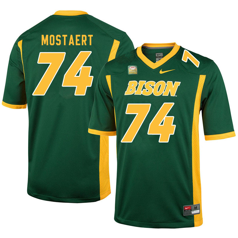 Men #74 Will Mostaert North Dakota State Bison College Football Jerseys Sale-Green